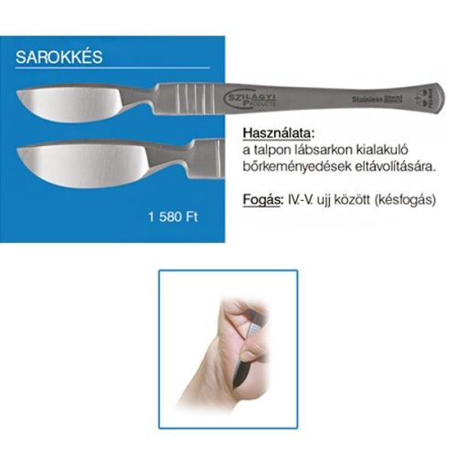 Sarokkés, rozsdamentes