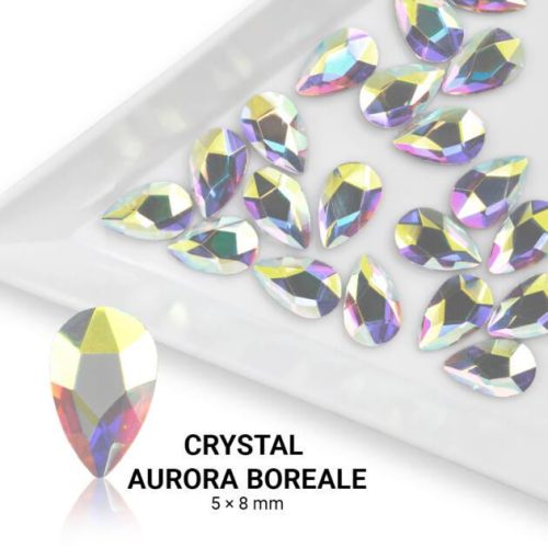Formakő csepp alakú - 5x8mm - Crystal AB 20db